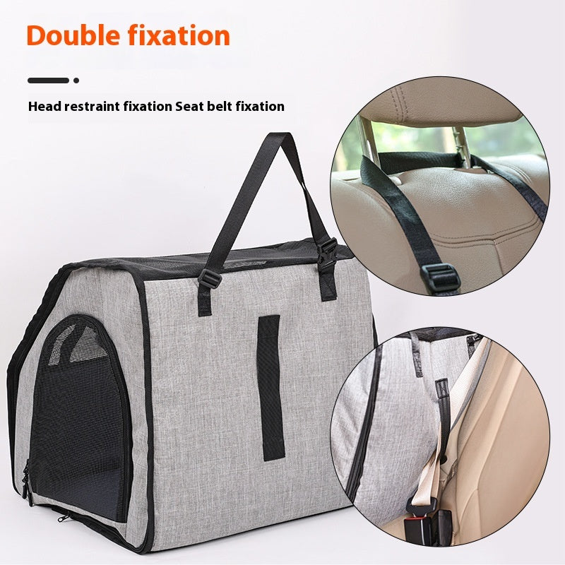 Dog Car Seat Extender | Waterproof Hard Bottom Back Seat Cover for Dogs