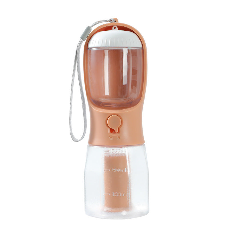 3-in-1 Dog Travel Water Bottle | Portable Water, Food & Waste Bag Cup