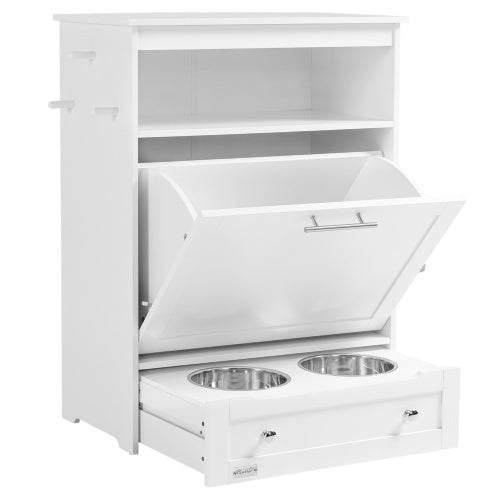 Pet Feeder Station Cabinet – Hidden Dog Food Storage & Feeding Station