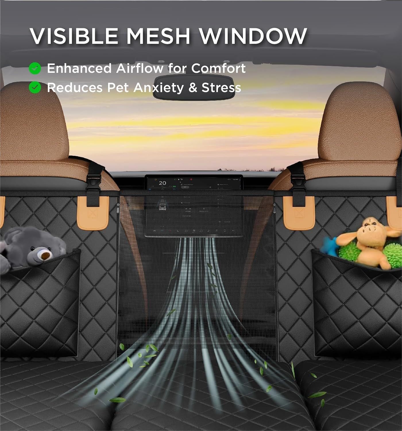 Heavy Duty Dog Car Seat Cover – Waterproof Back Seat Protector (400 lbs)