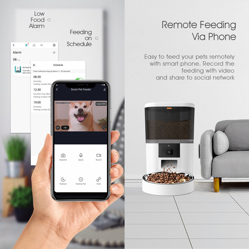 Smart Pet Feeder with Camera – Automatic WiFi Dog Feeder