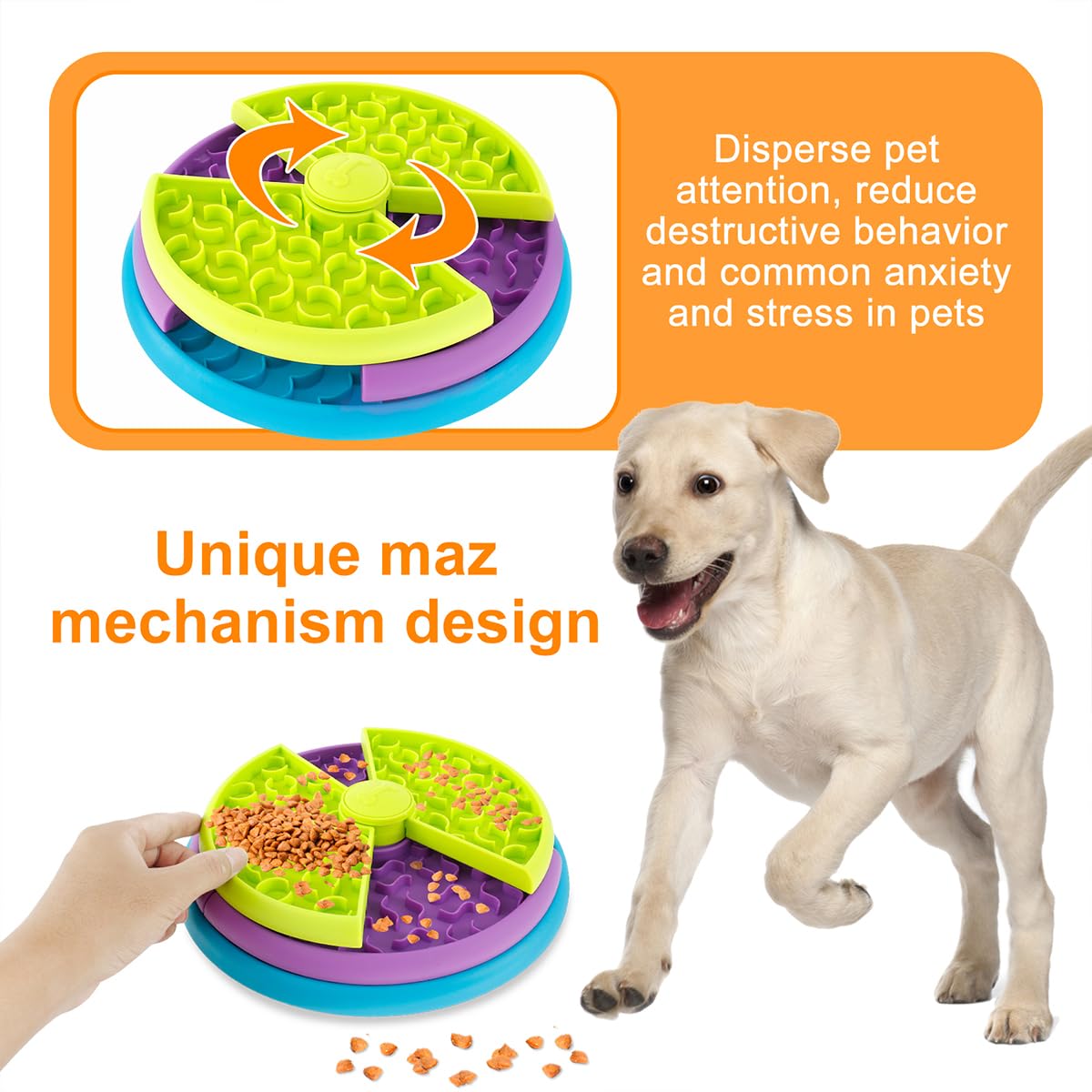FriendyPet™ Slow Feeder Dog Bowl – Anti-Choking & Anti-Bloat Feeding Dish