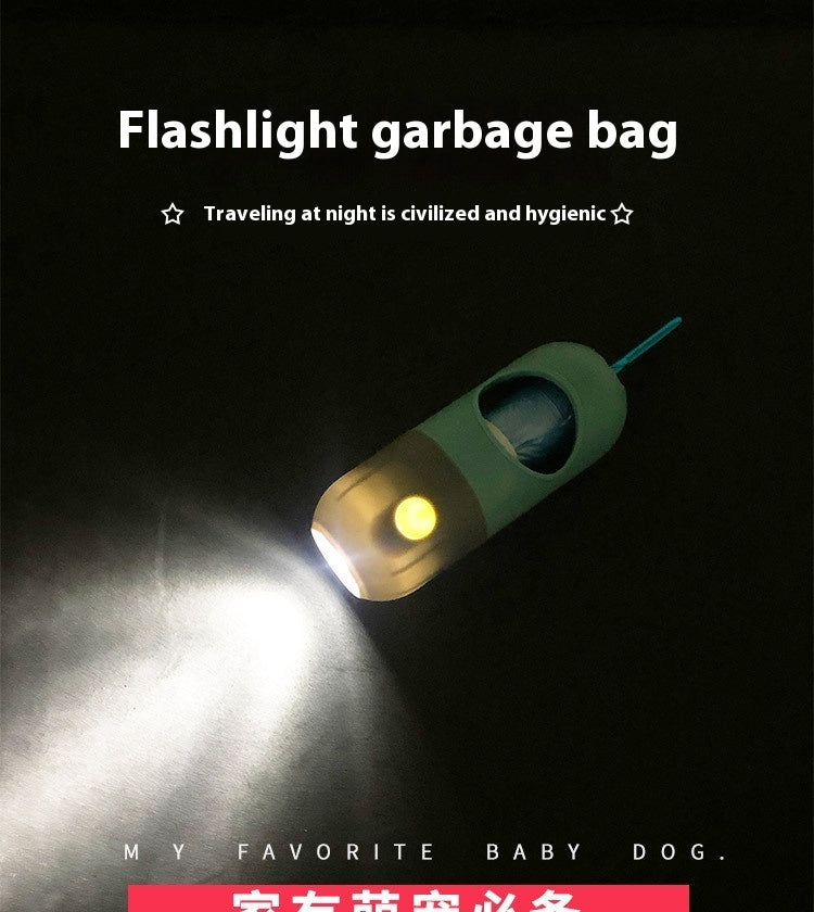 LED Dog Poop Bag Dispenser | Portable Waste Bag Holder