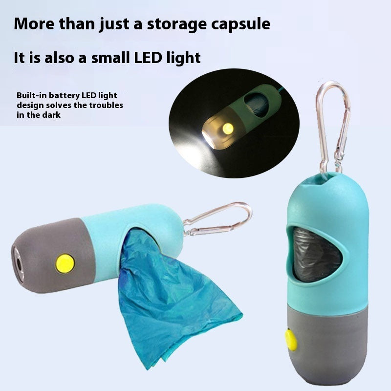LED Dog Poop Bag Dispenser | Portable Waste Bag Holder