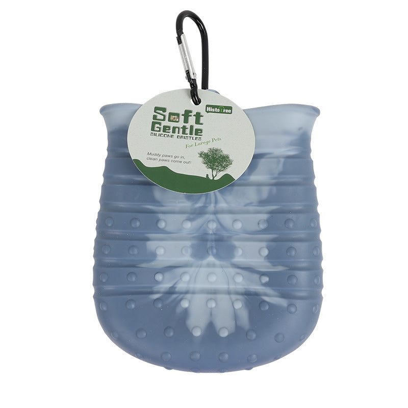 2-in-1 Dog Paw Cleaner – Soft Brush Paw Washer for Mud & Dirt
