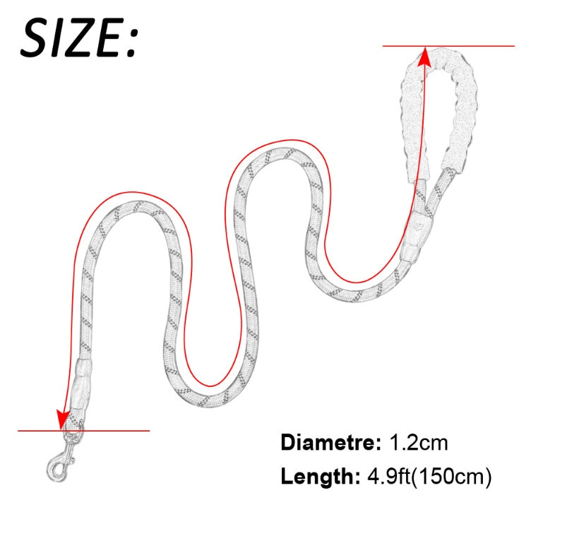 Reflective Dog Leash | Durable Nylon Training Leash for Small, Medium & Large Dogs
