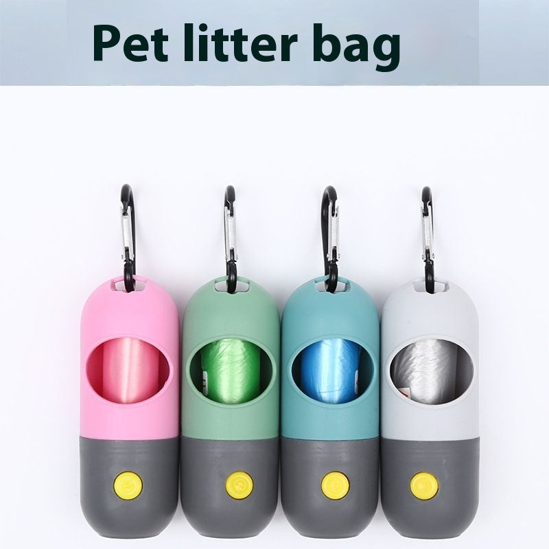 LED Dog Poop Bag Dispenser | Portable Waste Bag Holder