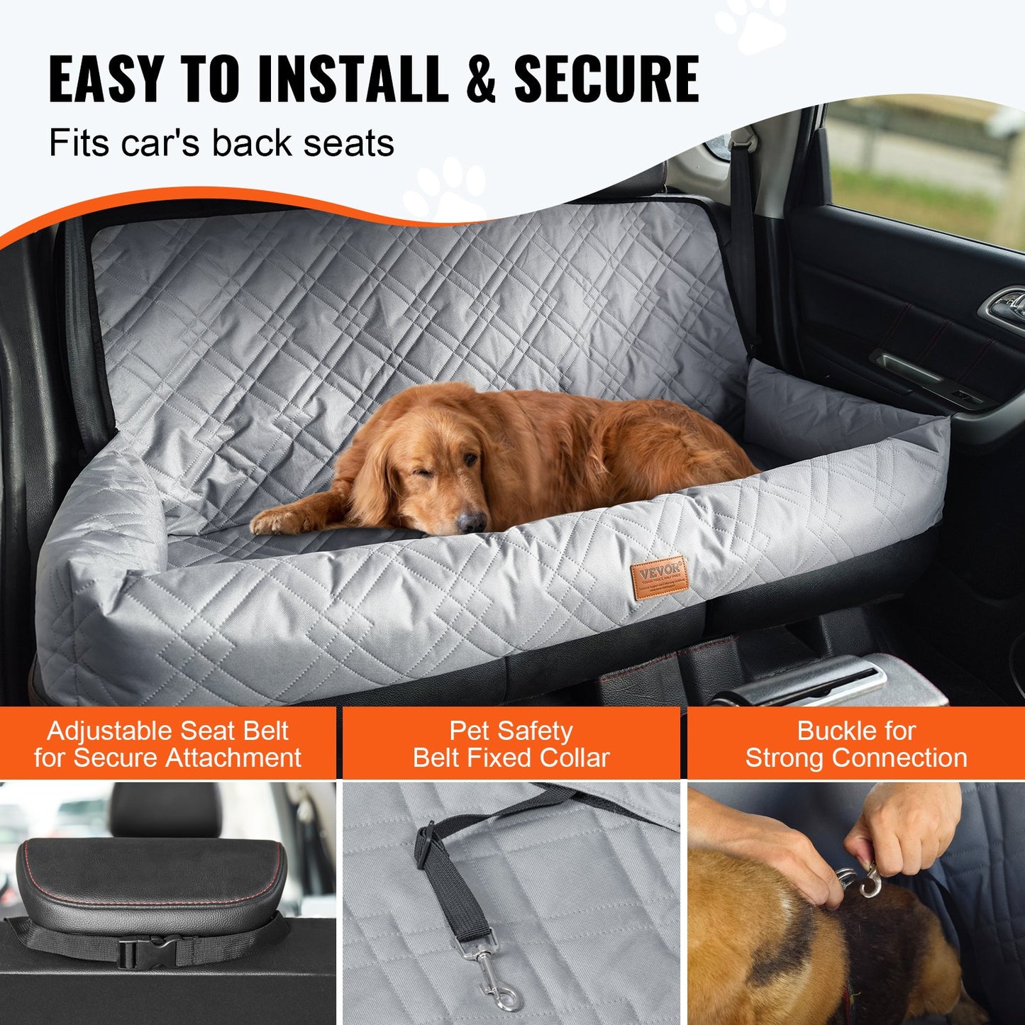 FriendyPet™ Waterproof Dog Car Seat Up To 100 lbs
