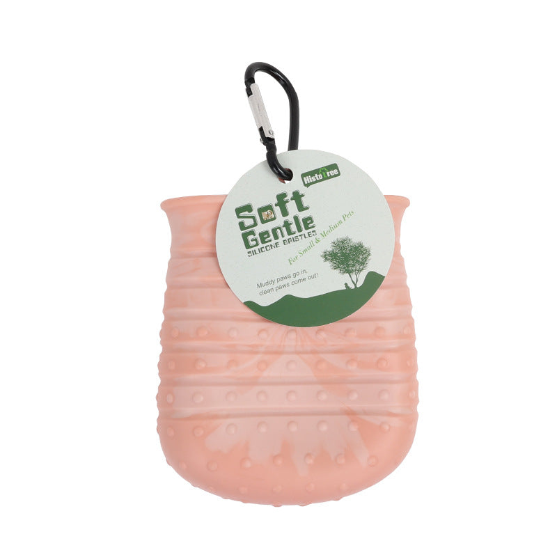 2-in-1 Dog Paw Cleaner – Soft Brush Paw Washer for Mud & Dirt
