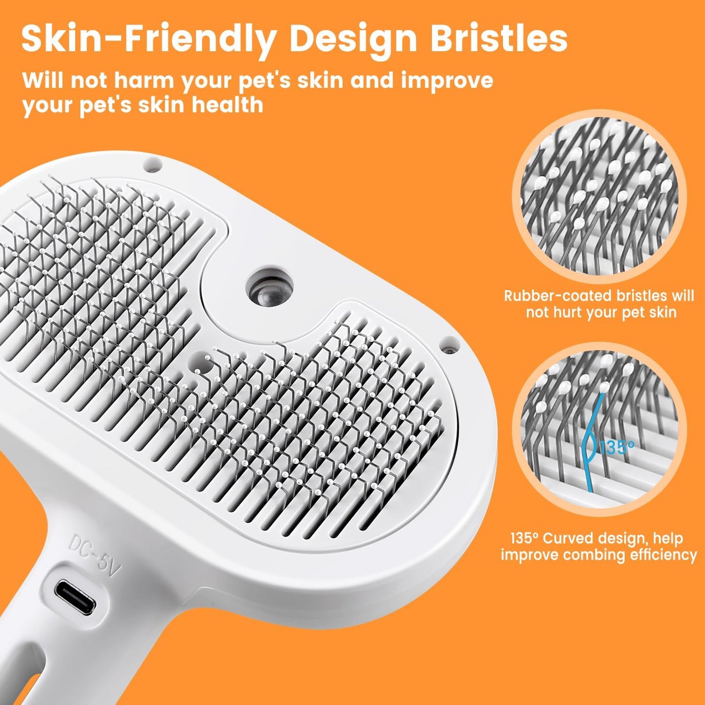 FriendyPet™ 3 In 1 Pet Steam Brush For Dog Long Short Haired