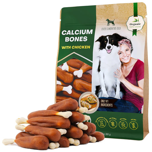 Chicken Wrapped Calcium Bones for Dogs | Rawhide-Free Chew Treats