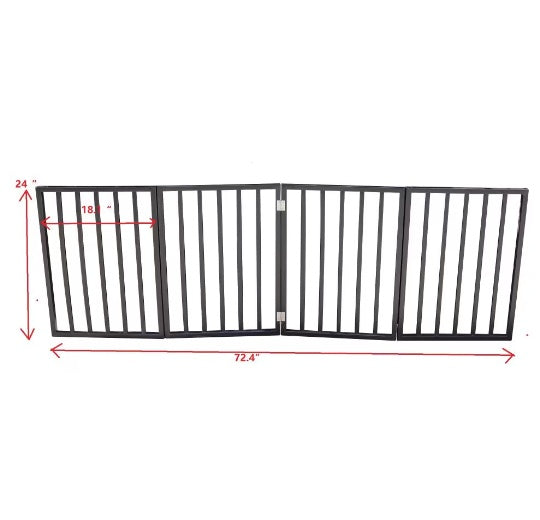 Freestanding Dog Gate | Folding Pet Barrier for Doorways & Stairs