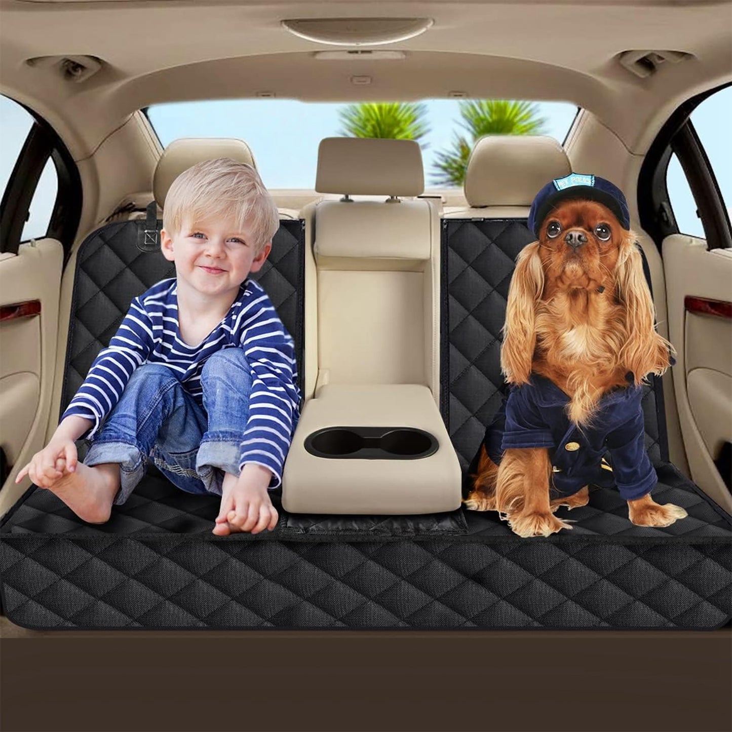 Waterproof Dog Car Seat Cover – Scratchproof Back Seat Protector with Non-Slip Design