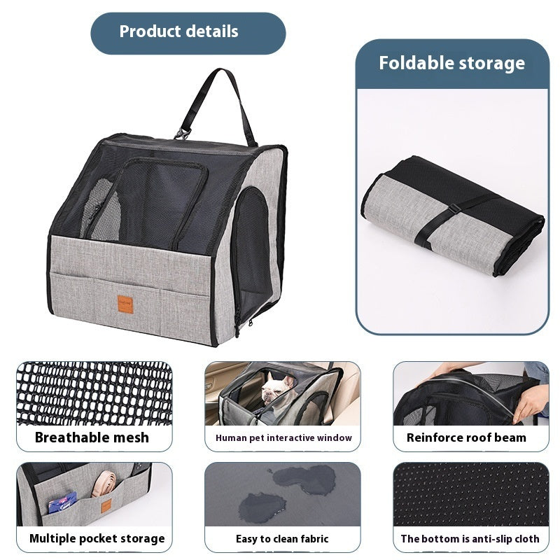 Dog Car Seat Extender | Waterproof Hard Bottom Back Seat Cover for Dogs