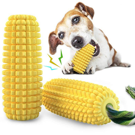 Corn Stick Dog Chew Toy | Squeaky Rope Toy for Small, Medium & Large Dogs