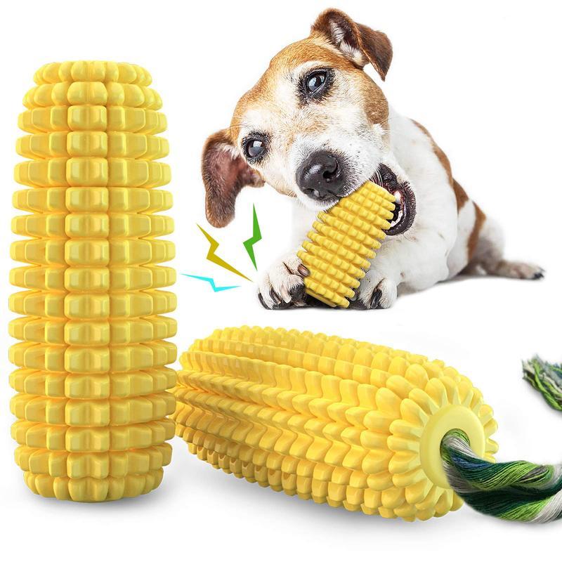Corn Stick Dog Chew Toy | Squeaky Rope Toy for Small, Medium & Large Dogs