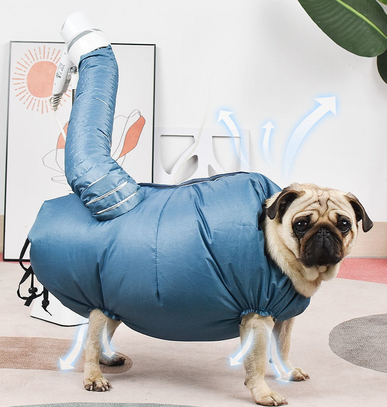 Dog Drying Bag for Bathing – Quick Dry Absorbent Pet Towel Coat