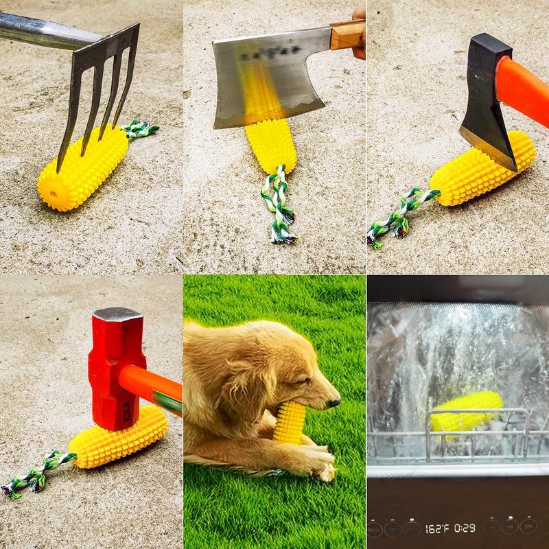 Corn Stick Dog Chew Toy | Squeaky Rope Toy for Small, Medium & Large Dogs