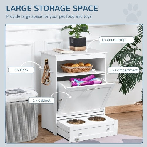Pet Feeder Station Cabinet – Hidden Dog Food Storage & Feeding Station