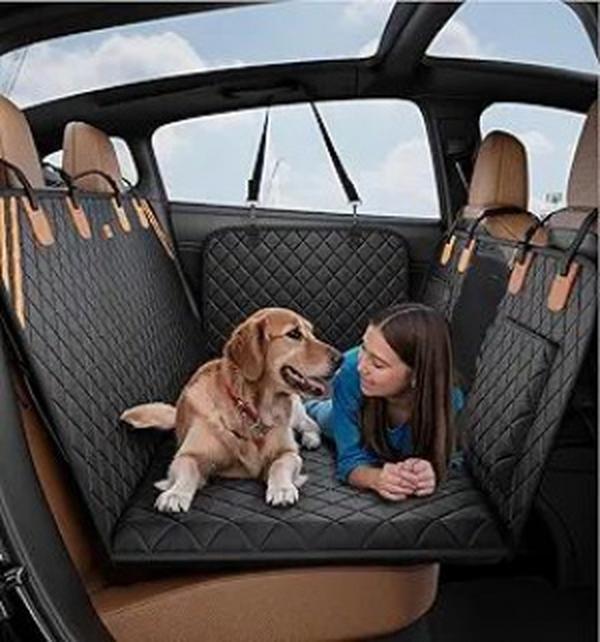 Heavy Duty Dog Car Seat Cover – Waterproof Back Seat Protector (400 lbs)