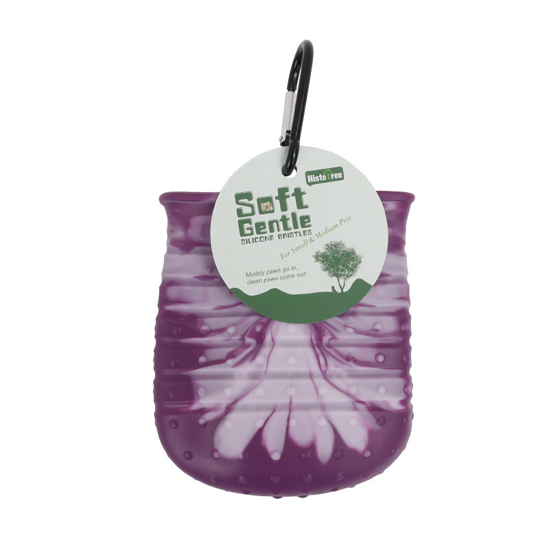 2-in-1 Dog Paw Cleaner – Soft Brush Paw Washer for Mud & Dirt