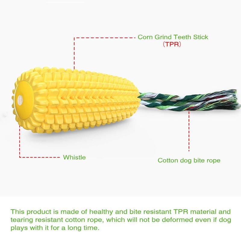 Corn Stick Dog Chew Toy | Squeaky Rope Toy for Small, Medium & Large Dogs