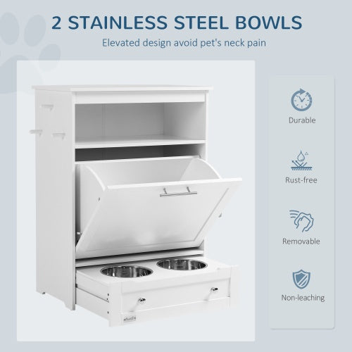 Pet Feeder Station Cabinet – Hidden Dog Food Storage & Feeding Station
