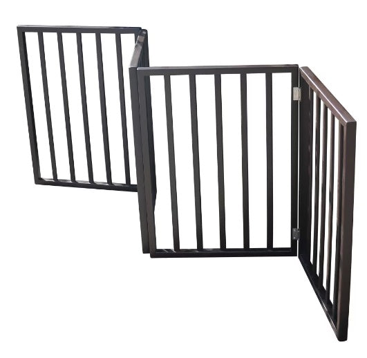 Freestanding Dog Gate | Folding Pet Barrier for Doorways & Stairs