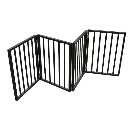 Freestanding Dog Gate | Folding Pet Barrier for Doorways & Stairs