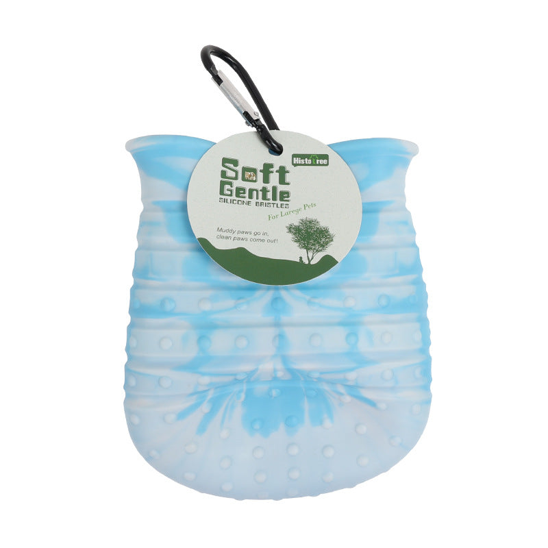2-in-1 Dog Paw Cleaner – Soft Brush Paw Washer for Mud & Dirt